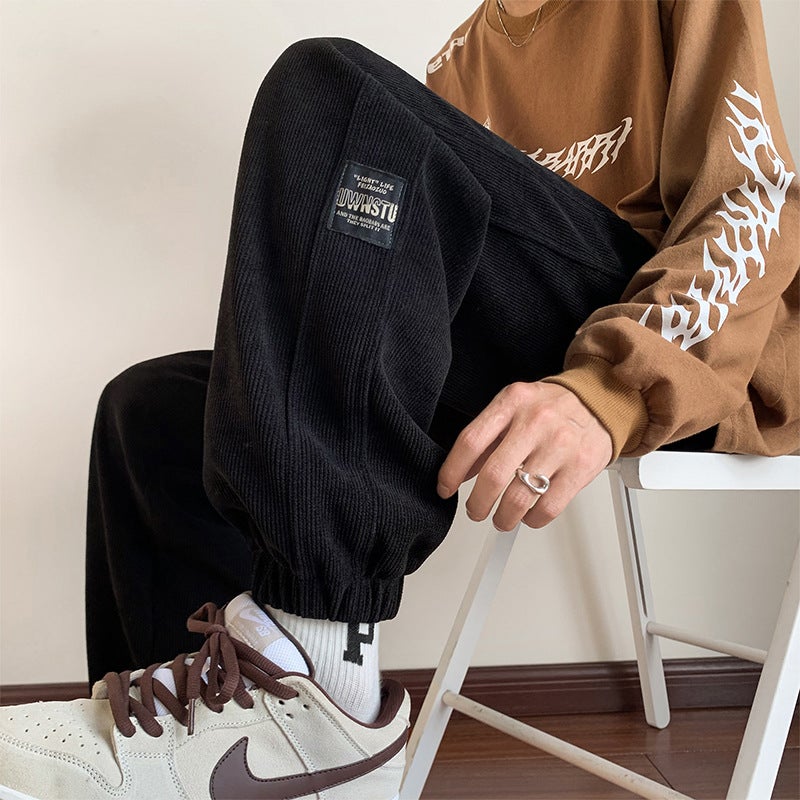Youth Casual Trousers Men'S Junior High School Student Sweatpants Trendy Handsome Pants Big Children Sports Pants - Image 1