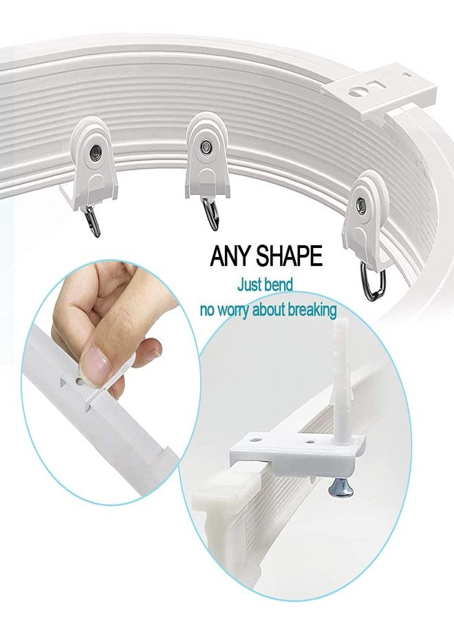 Yuecoofei 5 Meters (16.4feet) Ceiling Track for Curtains, Flexible Bendable Straight Windows Shower Curtains Room Divider DIY Mounting Accessories, Room Divider, Ceiling Curtain Rod - Image 4