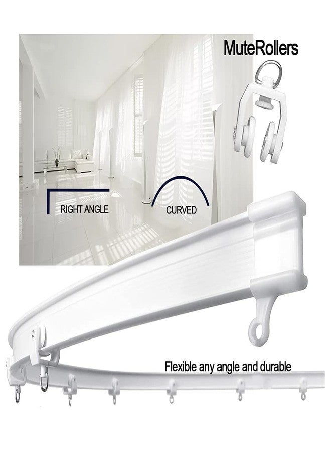 Yuecoofei 5 Meters (16.4feet) Ceiling Track for Curtains, Flexible Bendable Straight Windows Shower Curtains Room Divider DIY Mounting Accessories, Room Divider, Ceiling Curtain Rod - Image 5