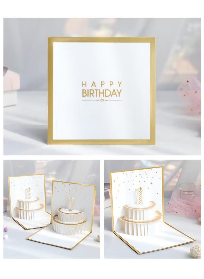 Fancy Elegant Design 3D Pop-Up Card, Greeting Card for Birthday, Sturdy and Solid Cardstock Gift Card with Envelope and Thank You Card - Image 3