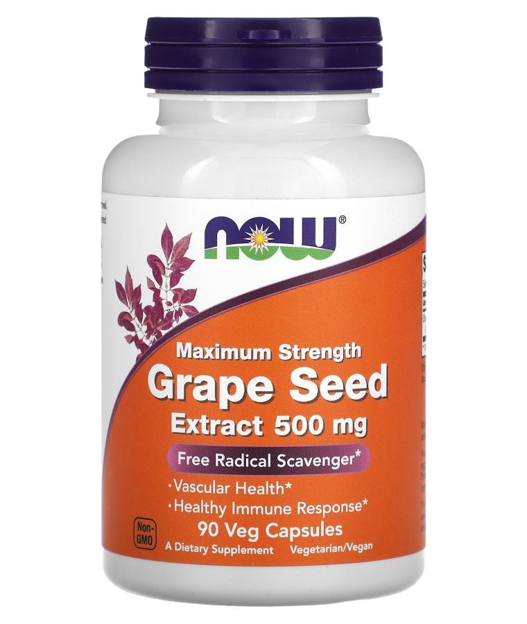 now Maximum Strength Grape Seed Extract 500 mg 90 Veg Capsules