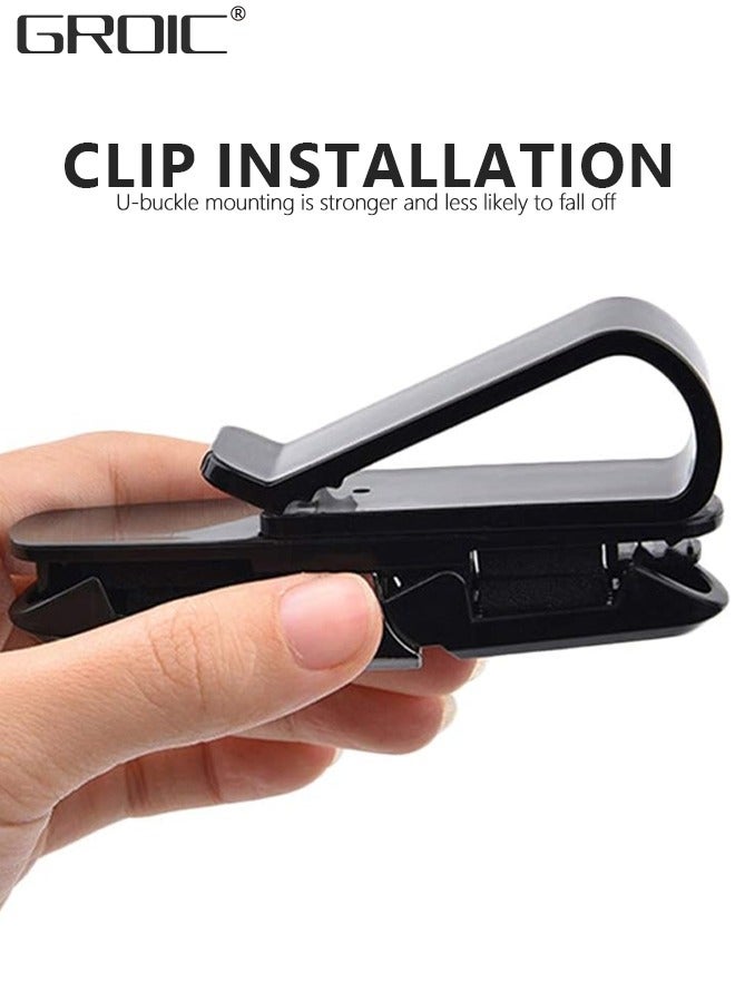GROIC 2PCS Car Glasses Organizer,Bling Sunglass Holder for Car Visor,Glasses Holder Clip Hanger, Eyewear Mount Clip,Fashion Car Interior Accessories - Image 5