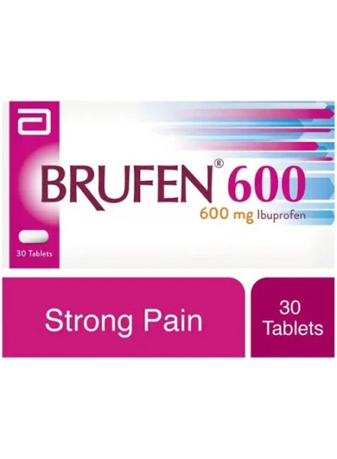 Brufen 600 mg Ibuprofen Film-Coated Tablets, Pain and Fever Relief Support, Anti-Inflammatory Use, 30 Tablets - Image 3