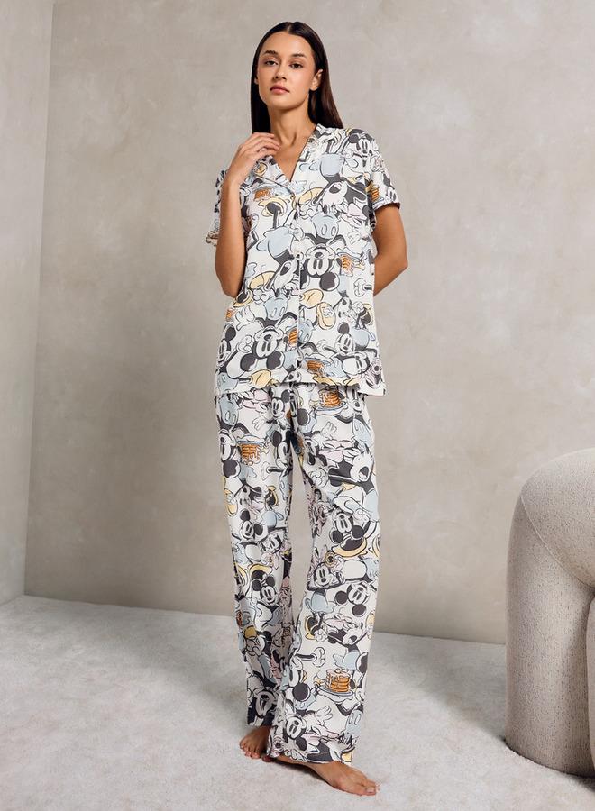 سبلاش فيڤ طقم بيجامة بطبعة ميني ماوس وميكي ماوس - Image 1