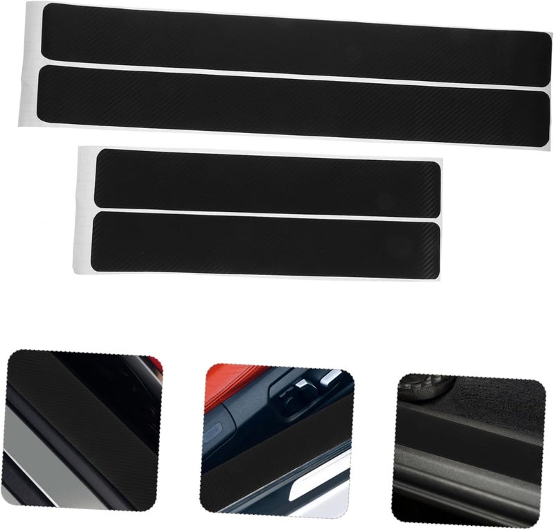 ABOOFAN 1set Door Sill Stickers for Cars Protective Cover for Door Steps Scratch-Resistant Auto Sill Protectors Easy Installation Fit Design - Image 4
