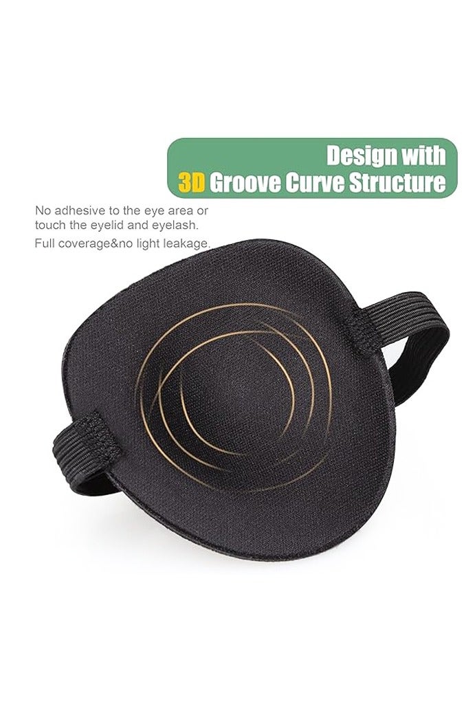 4 PCS Eye Patches for Adults Men Kids, Adjustable Eyepatch for Right/Left Eye, Amblyopia Lazy Patches - Image 3