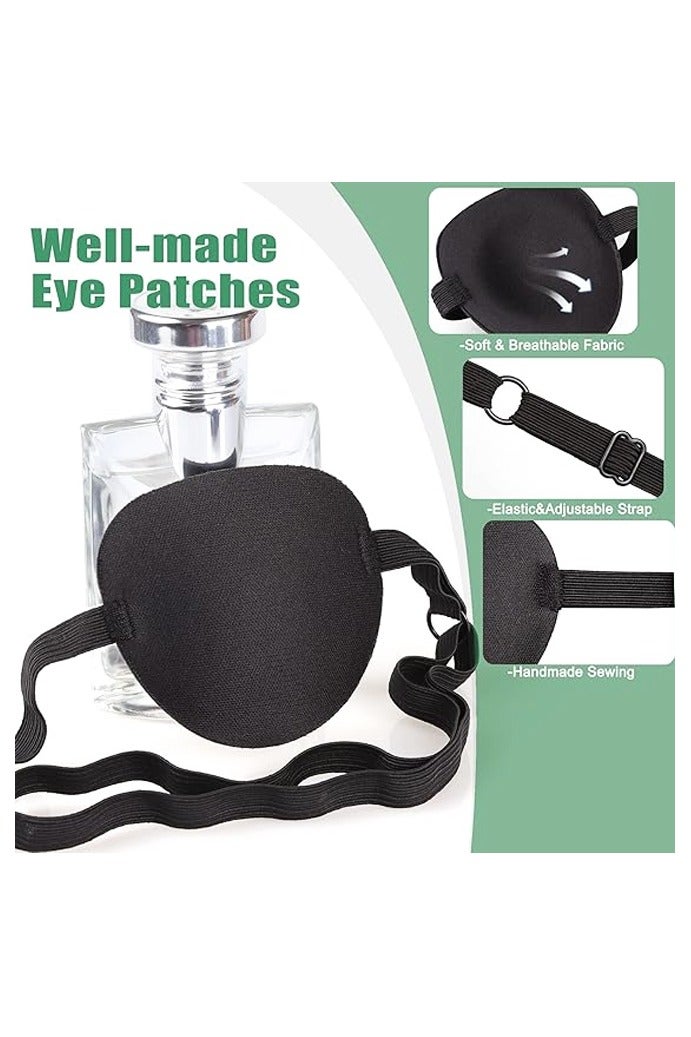 4 PCS Eye Patches for Adults Men Kids, Adjustable Eyepatch for Right/Left Eye, Amblyopia Lazy Patches - Image 4