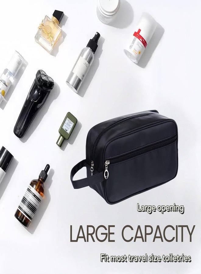 Tumecos Toiletry Dopp Kit Travel Electronics Organizer Shaving Accessories Bag with Carry Handle Black - Image 2