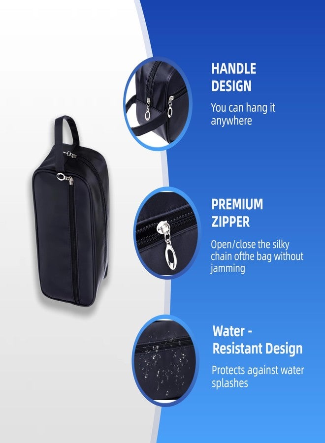 Tumecos Toiletry Dopp Kit Travel Electronics Organizer Shaving Accessories Bag with Carry Handle Black - Image 4