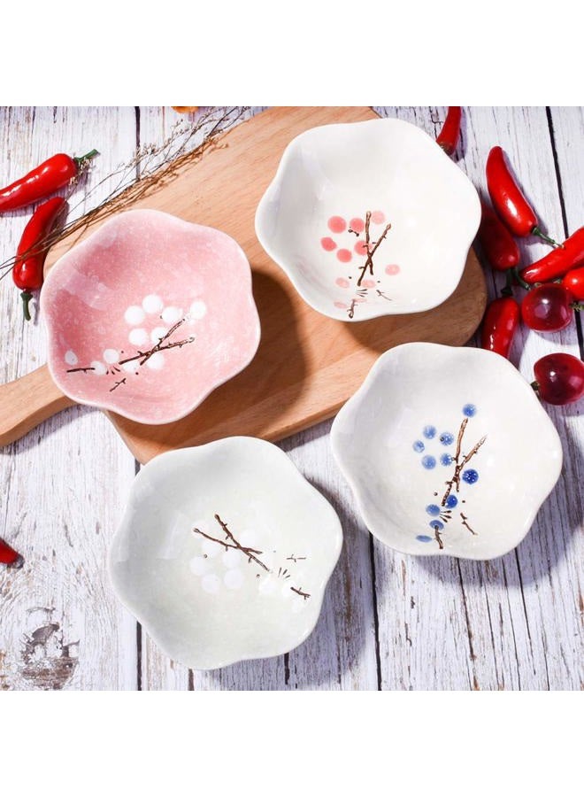 Whitenesser 4 Inch Soy Sauce Cups, Japanese Dipping Bowl Soy Sauce Seasoning Dishes Soy Dipping Sauce Dishes set of 4 - Image 5