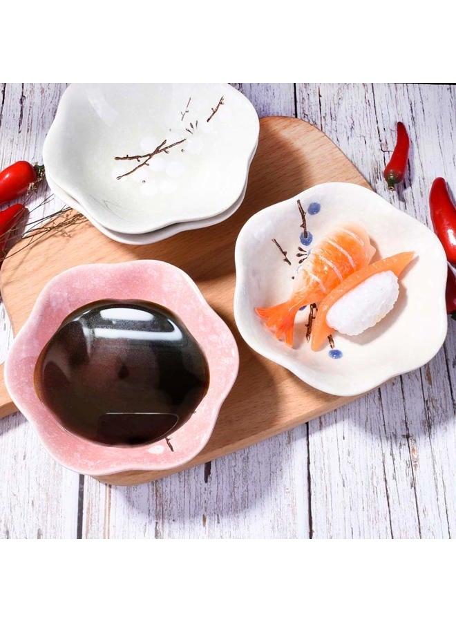 Whitenesser 4 Inch Soy Sauce Cups, Japanese Dipping Bowl Soy Sauce Seasoning Dishes Soy Dipping Sauce Dishes set of 4 - Image 4