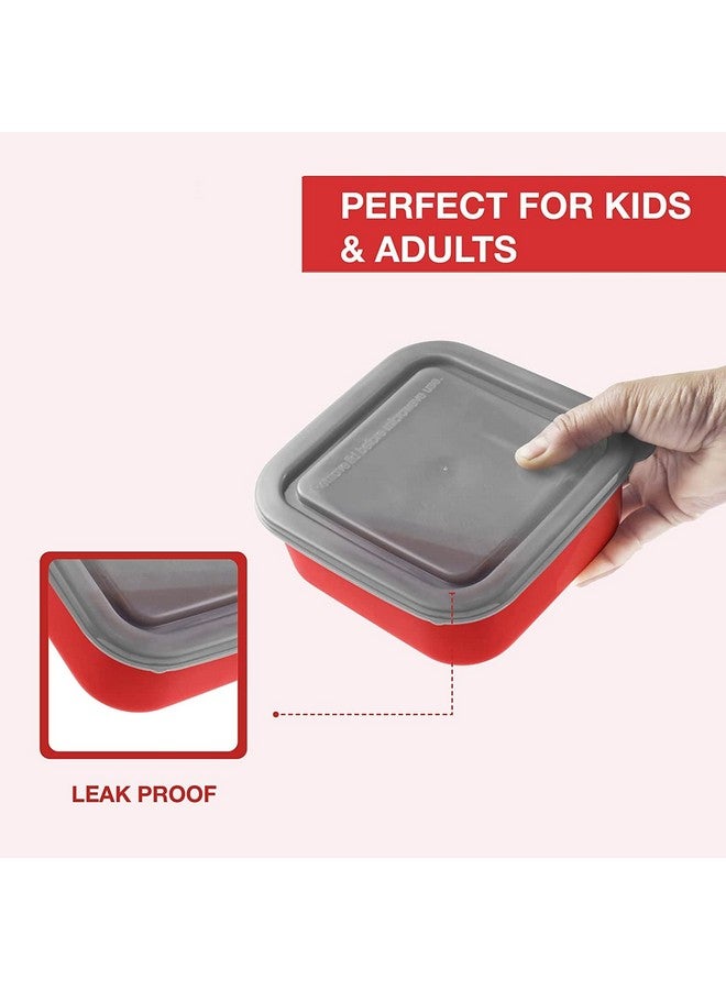 JSI حاويات تخزين ثلاجة من الفولاذ المقاوم للصدأ مع أغطية محكمة - عبوة من 3 قطع، 600 مل - حاويات صندوق غداء آمنة للاستخدام في الميكروويف للمكتب والمنزل والمطبخ - آمنة 100% للطعام - Image 4