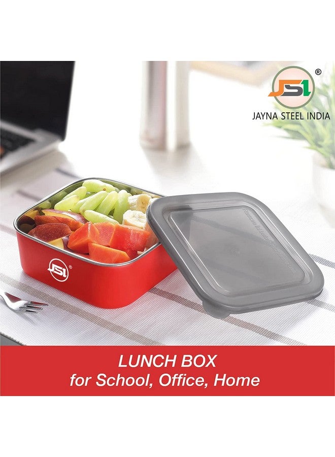 JSI حاويات تخزين ثلاجة من الفولاذ المقاوم للصدأ مع أغطية محكمة - عبوة من 3 قطع، 600 مل - حاويات صندوق غداء آمنة للاستخدام في الميكروويف للمكتب والمنزل والمطبخ - آمنة 100% للطعام - Image 5