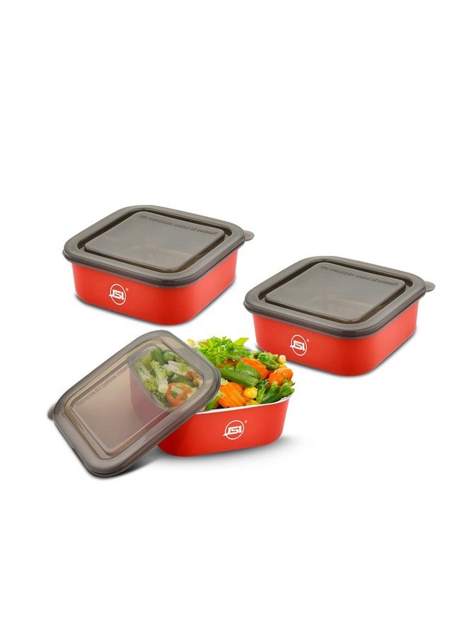 JSI حاويات تخزين ثلاجة من الفولاذ المقاوم للصدأ مع أغطية محكمة - عبوة من 3 قطع، 600 مل - حاويات صندوق غداء آمنة للاستخدام في الميكروويف للمكتب والمنزل والمطبخ - آمنة 100% للطعام - Image 1