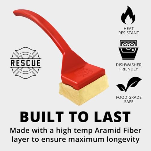 Grill Rescue BBQ Replaceable Scraper Cleaning Head, Bristle Free - Durable and Unique Scraper Tools for Cast Iron or Stainless-Steel Grates, Barbecue Cleaner (Non Scraper Brush) - Image 3