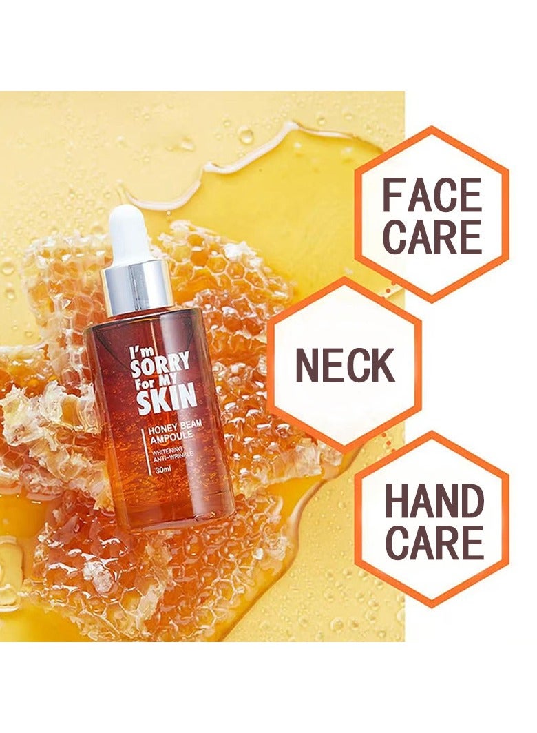 آي آم سوري فور ماي سكين أنا آسف لـ My Skin Honey Beam Ampoule 30ml – مصل العناية بالبشرة الكوري المضاد للشيخوخة مع تأثيرات التبييض والحد من التجاعيد – يحتوي على 10,000ppm مستخلص عسل الجيلي الملكي - Image 4
