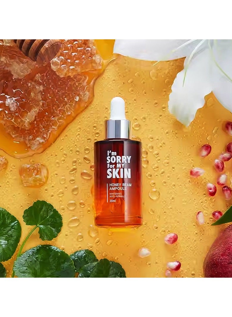 آي آم سوري فور ماي سكين أنا آسف لـ My Skin Honey Beam Ampoule 30ml – مصل العناية بالبشرة الكوري المضاد للشيخوخة مع تأثيرات التبييض والحد من التجاعيد – يحتوي على 10,000ppm مستخلص عسل الجيلي الملكي - Image 3