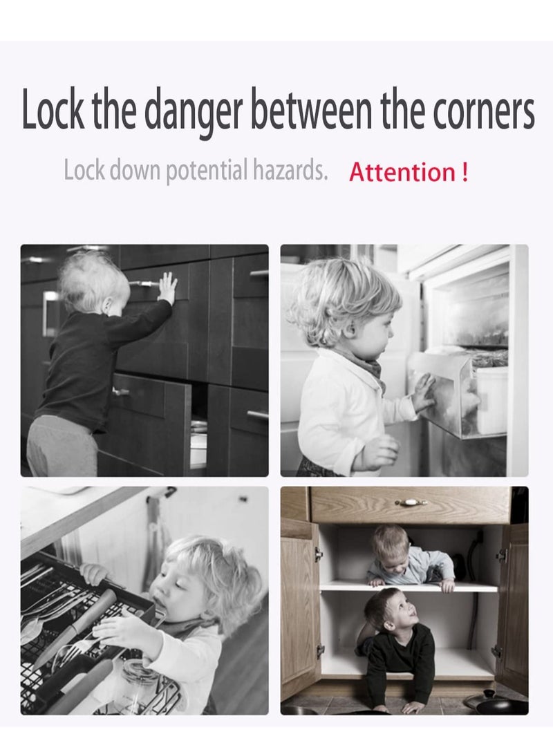 6 Pack Child Safety Locks - Easy Install No Drill Cabinet, Drawer, Appliance, Toilet Seat, Refrigerator, and Oven Security Locks for Baby Proofing Your Home. - Image 3