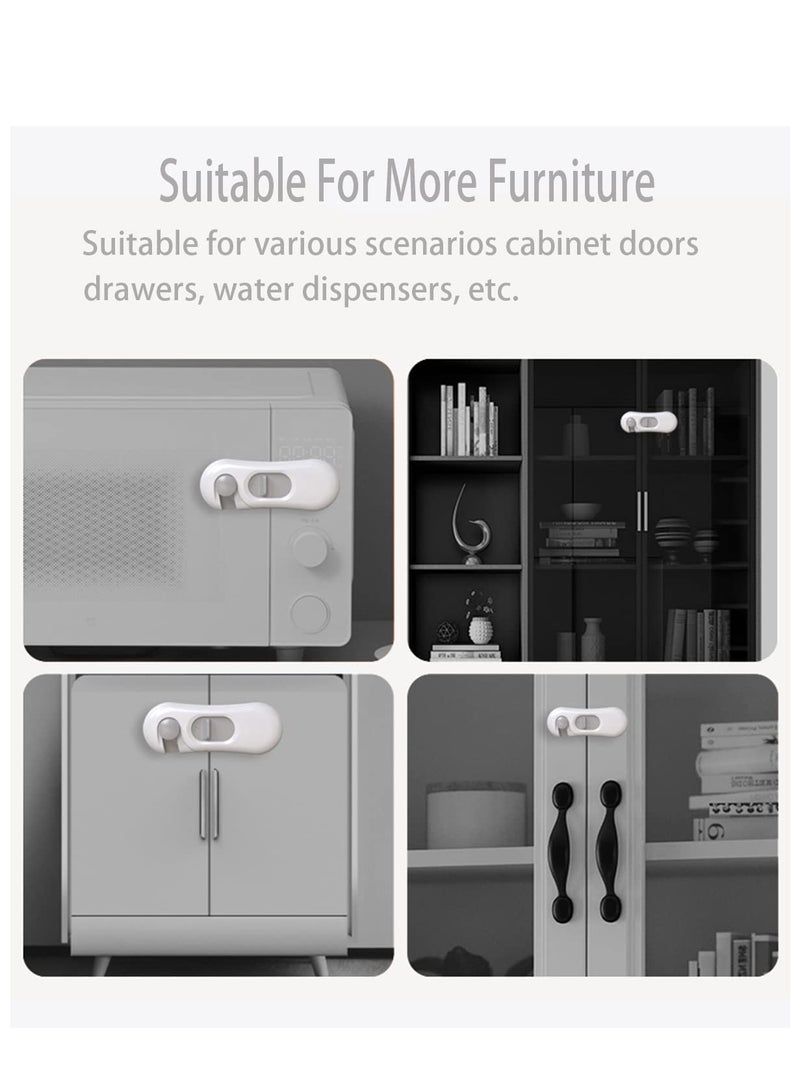 6 Pack Child Safety Locks - Easy Install No Drill Cabinet, Drawer, Appliance, Toilet Seat, Refrigerator, and Oven Security Locks for Baby Proofing Your Home. - Image 5