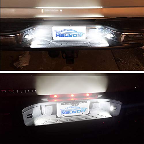 MbuyDIY LED License Plate Light Lamp Assembly Chrome Housing Compatible with 1999-2013 Chevy Silverado GMC Sierra Suburban Avalanche Tahoe Yukon 6000K White, Pack of 2 - Image 5