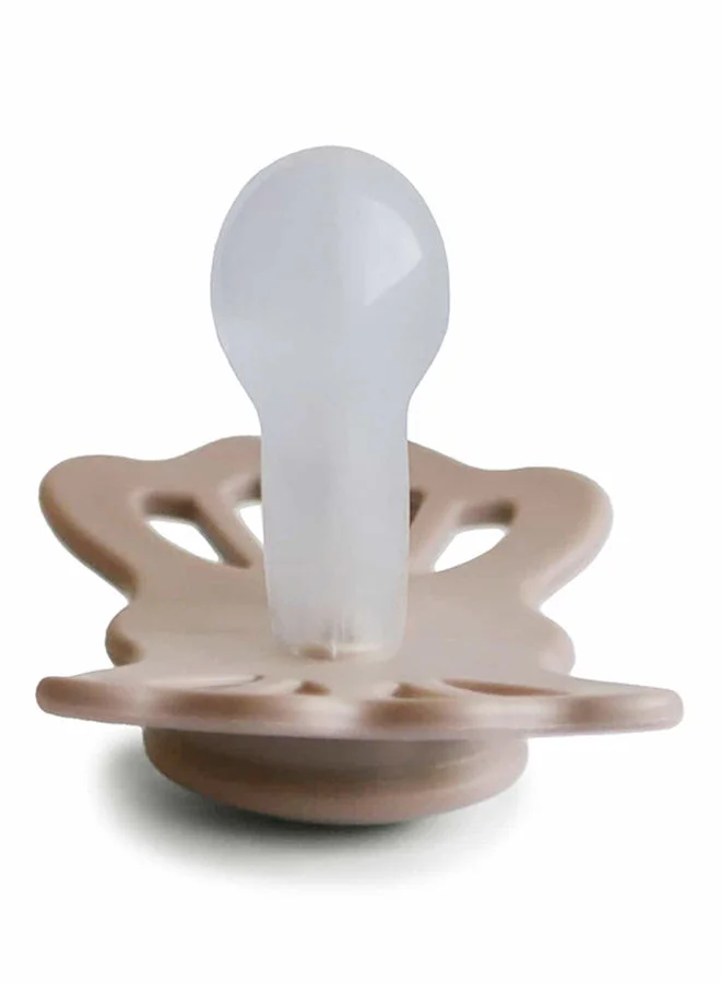 FRIGG Lucky Symmetrical Silicone Baby Pacifier 6-18M Silky Satin Size 2