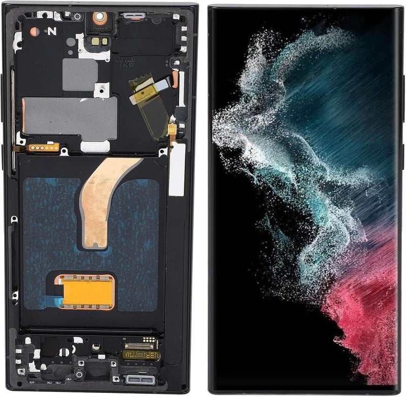 Yoidesu for S22 Ultra, OLED LCD Display Touch Screen Digitizer Assembly S22ultra SM S908B LCD Screen Replacement with Frame, 6.7 Inch (Matte Black) - Image 4