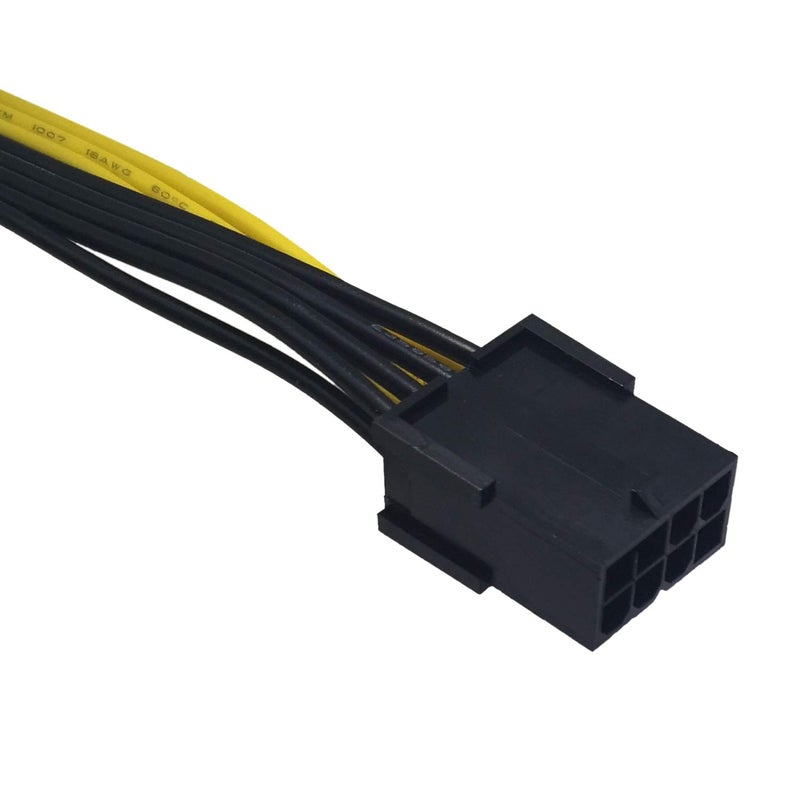COMeap (2-Pack) 8 Pin PCIe Cable, PCIe 8 Pin Female to 8 Pin(6+2) Male Adapter Extension for PCI Express GPU VGA 9-inch (23cm) - Image 3