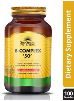 B-Complex 50 Provides Energy And Metabolism Supports Healthy Nervous System 100 Vegetable Capsules