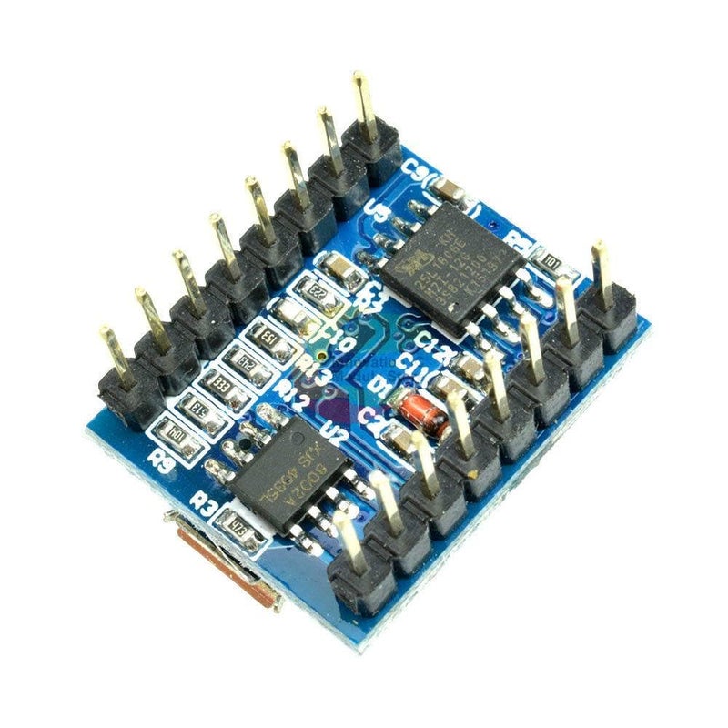 JQ6500 Voice Module Sound Board MP3 Player 5 Channel Micro USB DIP16 TTL UART - Image 2