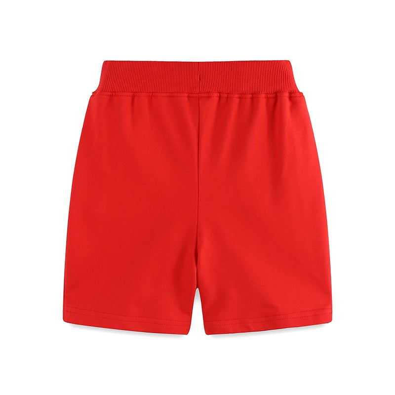 26 New Summer Children'S Clothing Pants Style Knitted Boys' Sports Pants Solid Color Casual Children'S Shorts - Image 3