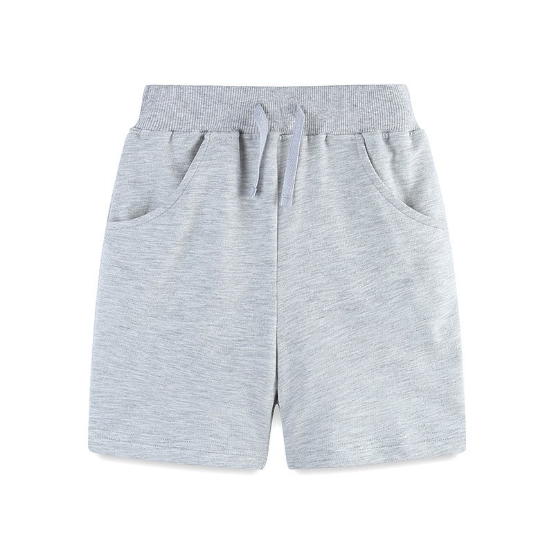 26 New Summer Children'S Clothing Pants Style Knitted Boys' Sports Pants Solid Color Casual Children'S Shorts - Image 1