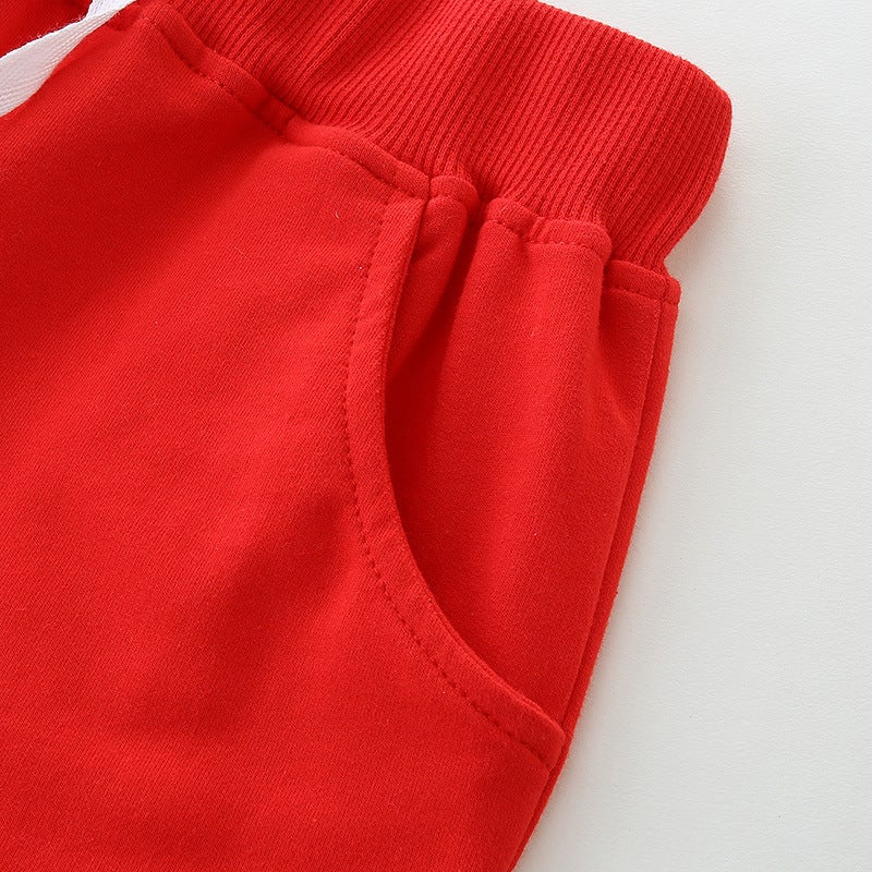 26 New Summer Children'S Clothing Pants Style Knitted Boys' Sports Pants Solid Color Casual Children'S Shorts - Image 4