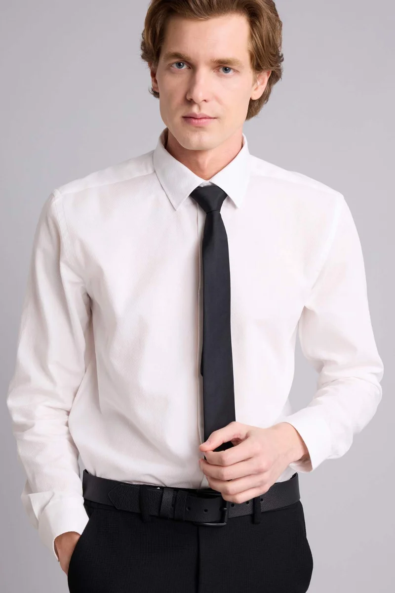 DeFacto Modern Fit Cotton Long Sleeve Polo Shirt