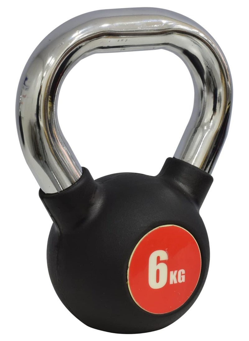 Sky Land Kettlebell Rubber Coated Cast Iron Kettle dumbbell with Chrome Handle Kettlebell Weight For Strength And Weight Training – Exercise Kettlebell For Whole Body Workout EM-9267-6  - Image 2