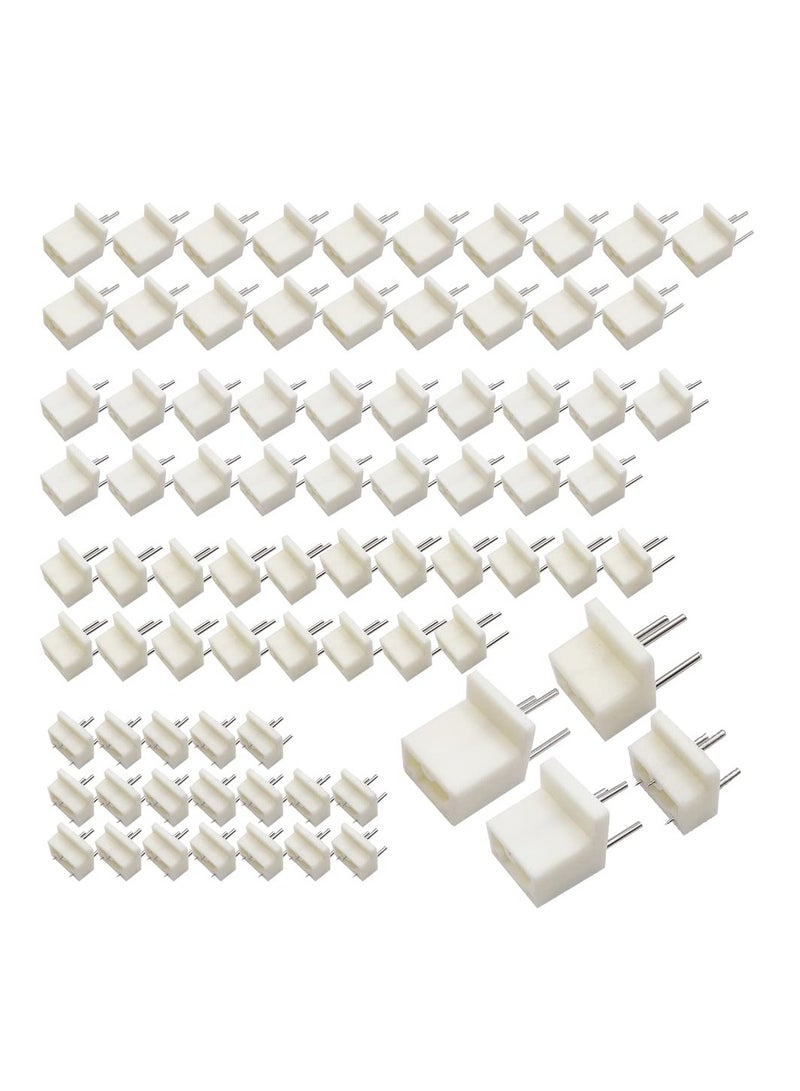 KASTWAVE 80 Pcs Non-Trace Picture Hanging Hook, Plastic Invisible Traceless Hardwall Hook White for Photo Painting (4 Sizes)  - Image 1