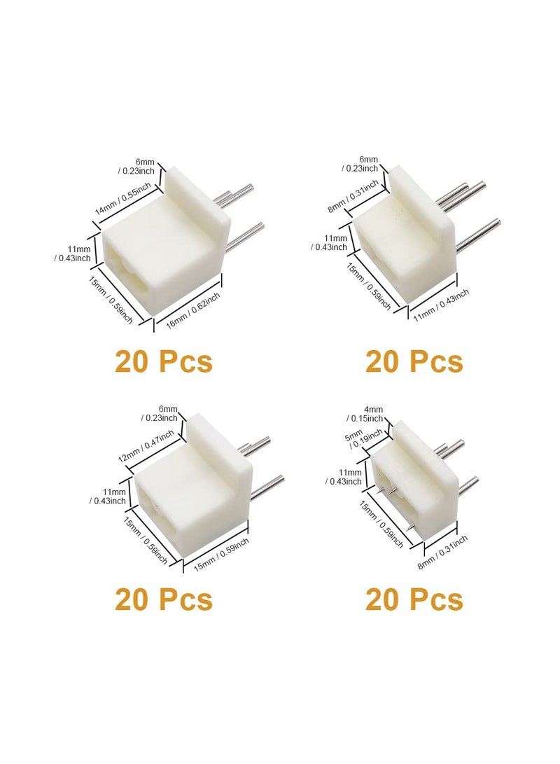 KASTWAVE 80 Pcs Non-Trace Picture Hanging Hook, Plastic Invisible Traceless Hardwall Hook White for Photo Painting (4 Sizes)  - Image 3