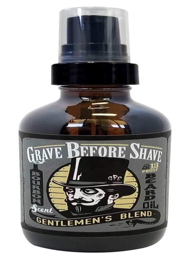 GRAVE BEFORE SHAVE GRAVE BEFORE SHAVE™ Gentlemen's Blend Beard Oil (Bourbon/Sandal Wood Scent) 4 oz. BIG BOTTLE - Image 1