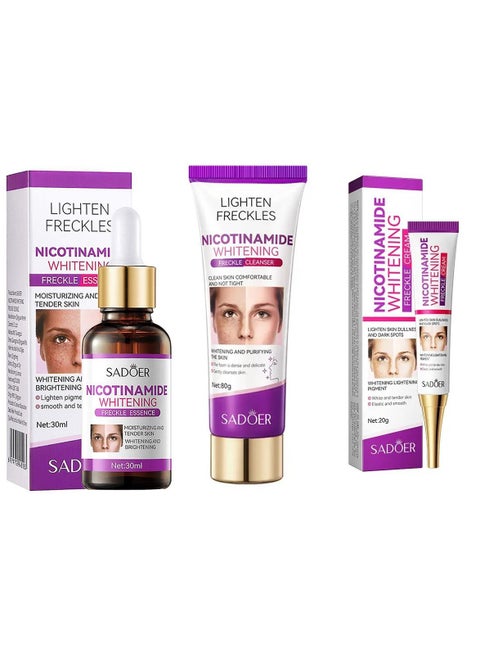 NICOTINAMIDE WHITENING FRECKLE ESSENCE NICOTINAMIDE WHITENING FRECKLE CLEANSER NICOTINAMIDE WHITENING FRECKLE CREAM