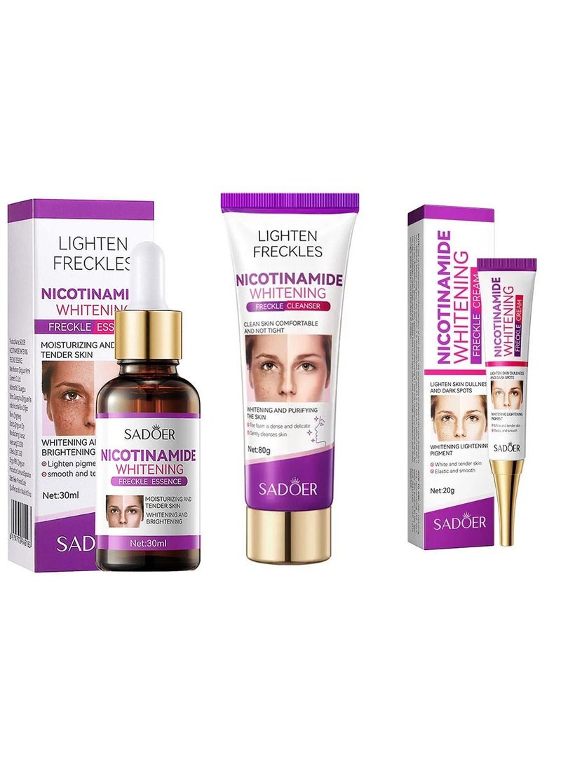 NICOTINAMIDE WHITENING FRECKLE ESSENCE NICOTINAMIDE WHITENING FRECKLE CLEANSER NICOTINAMIDE WHITENING FRECKLE CREAM