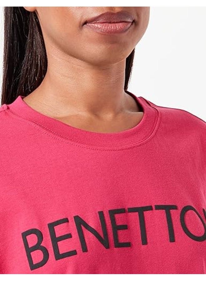 UNITED COLORS OF BENETTON T-Shirt With Logo Text - Medium - Image 3