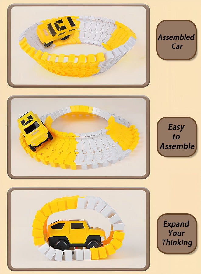 Engineering Track Toy Car,334-Piece Engineering Track Building Set,DIY Construction Toy Car,,Electric Engineering Railcar,Track Toys with Toy Cars,STEM Educational Toys for Children Aged 4+, Suitable for Boys and Girls - Image 5