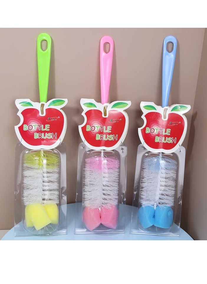 Home Care Plastic bottle cleaning brush long handle bottle vase water bottle cleaning Assorted Color  - Image 1