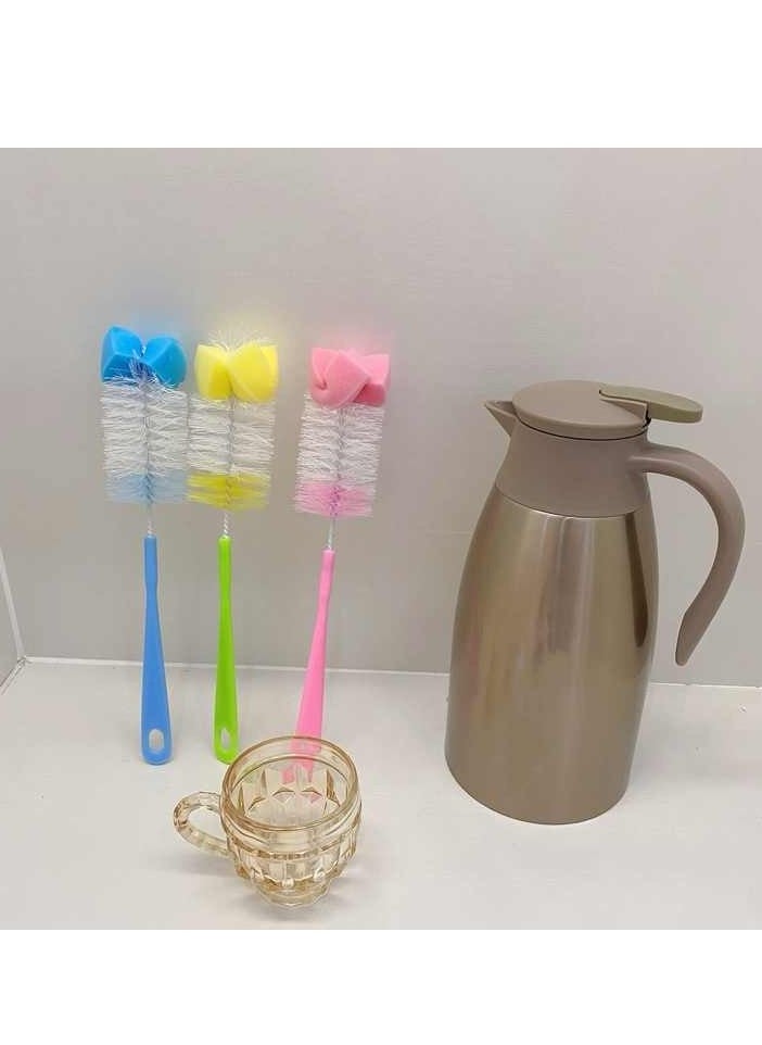 Home Care Plastic bottle cleaning brush long handle bottle vase water bottle cleaning Assorted Color  - Image 5