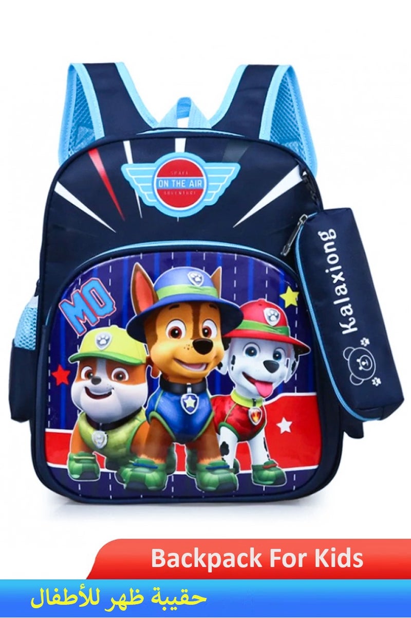 PAW PATROL School Bag For Kids - Paw Patrol Backpack With 1 Main Compartment and 1 Front Pocket with Pencil Case, Adjustable Straps, Breathable and Durable - School Backpack for Kids 3-7 Years Old - Image 1