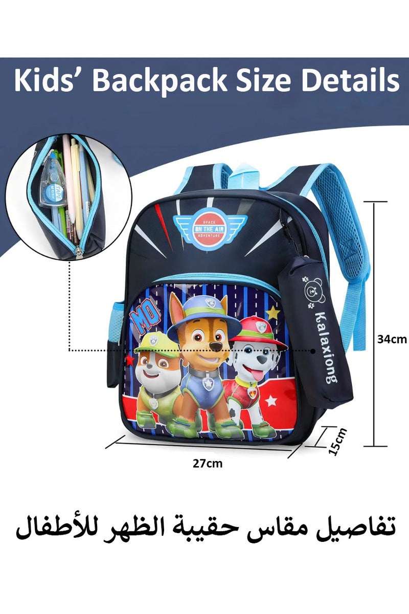 PAW PATROL School Bag For Kids - Paw Patrol Backpack With 1 Main Compartment and 1 Front Pocket with Pencil Case, Adjustable Straps, Breathable and Durable - School Backpack for Kids 3-7 Years Old - Image 4