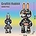 HONLANCH Animal Graffiti Rabbit Micro Building Blocks Set8000PCS 55cm High Series Gift for Adults and Kids - Image 4