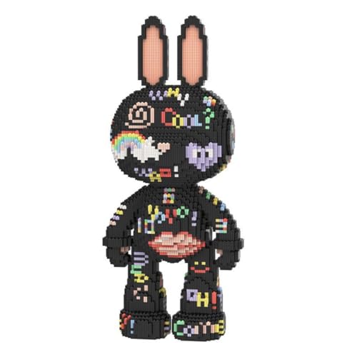 HONLANCH Animal Graffiti Rabbit Micro Building Blocks Set8000PCS 55cm High Series Gift for Adults and Kids - Image 1
