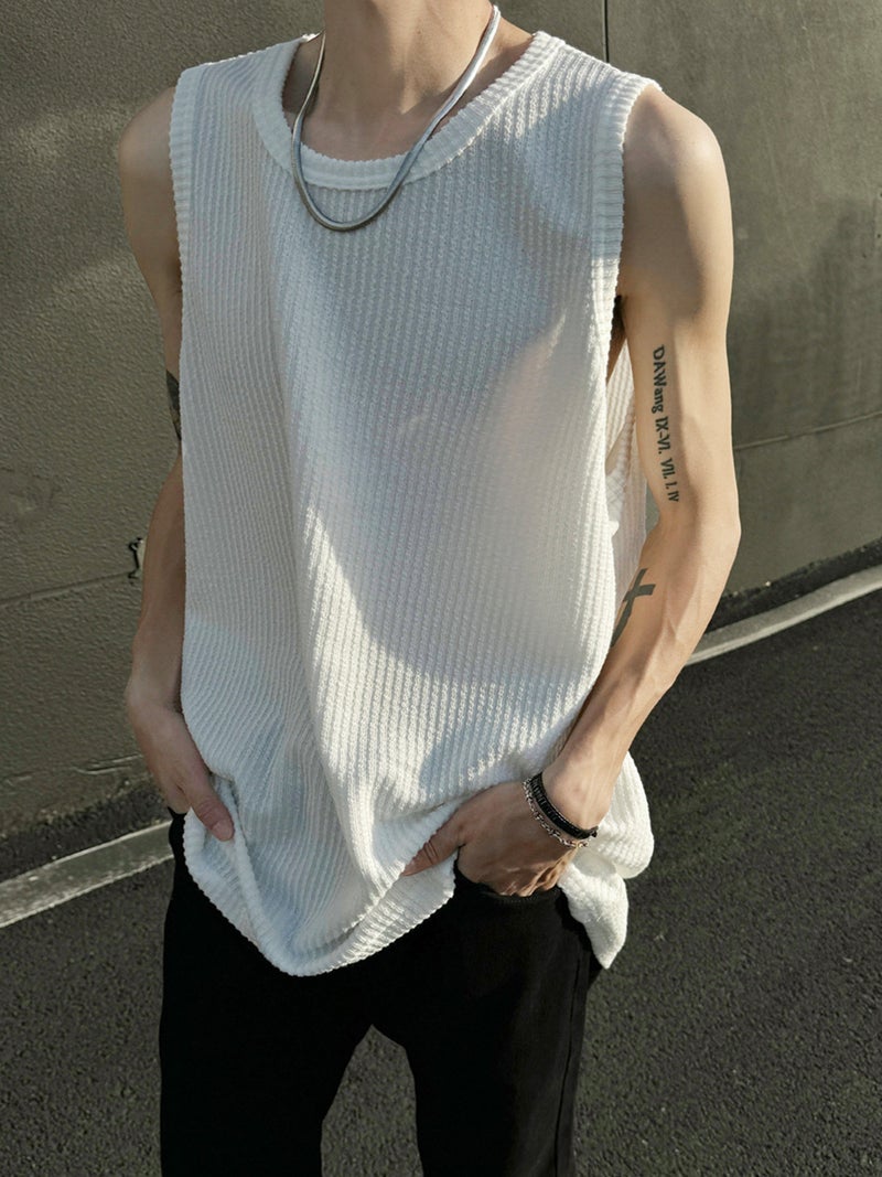 American Street Waistcoat Men'S 2024 Sleeveless T-Shirt Fashion Brand Basketball Vest Top - Image 1