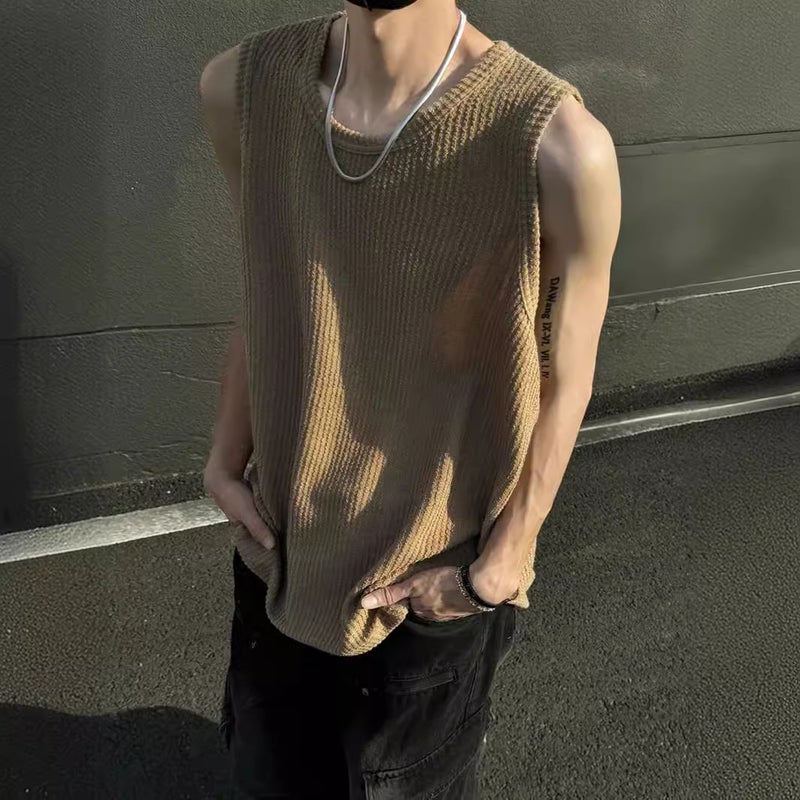 American Street Waistcoat Men'S 2024 Sleeveless T-Shirt Fashion Brand Basketball Vest Top - Image 5