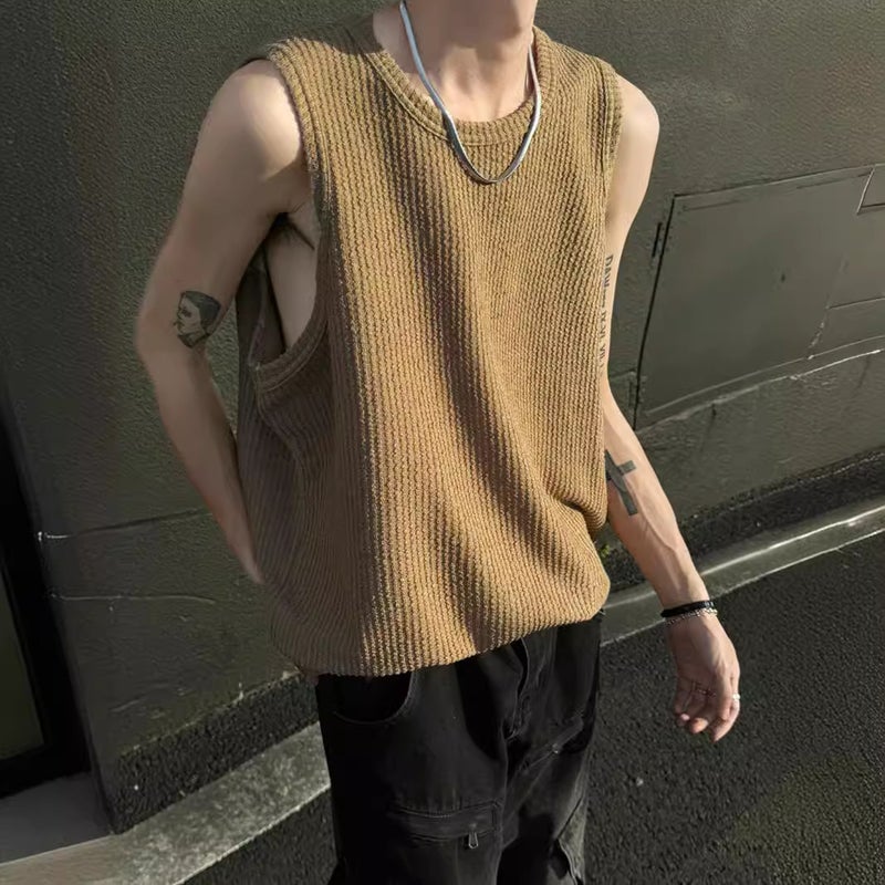 American Street Waistcoat Men'S 2024 Sleeveless T-Shirt Fashion Brand Basketball Vest Top - Image 3